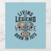 1973年の生生まれ活伝説 ワインラベル (シングルラベル)