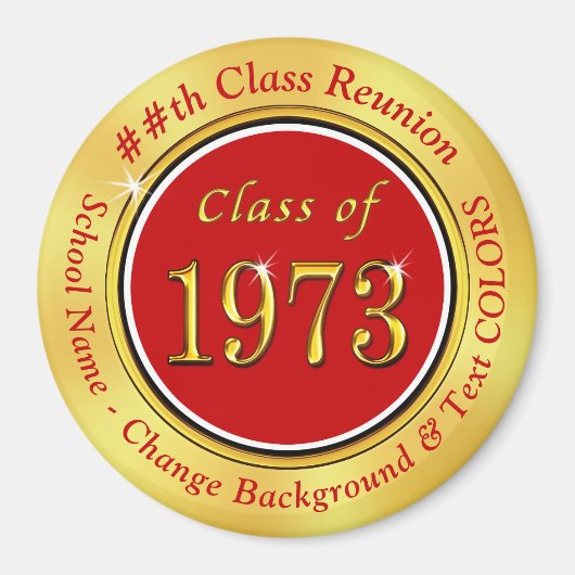 1973年クラス第50期クラス懇親会土産、 マグネット (正面)