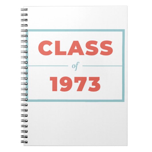 1973年クラス ノートブック (正面)