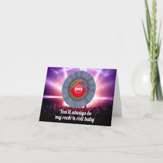 1973年パーソナライズされたのレトロヴィンテージ誕生日50 サンキューカード