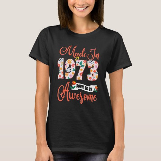 1973年フローラ50歳50誕生日Wom製 Tシャツ (正面)