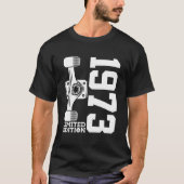 1973年ロングボード スケートボード 50周年記念 Tシャツ (正面)
