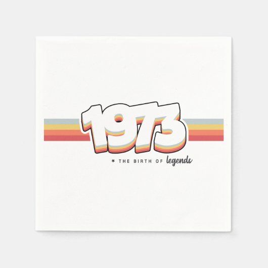 1973年伝説の誕生 スタンダードカクテルナプキン (正面)