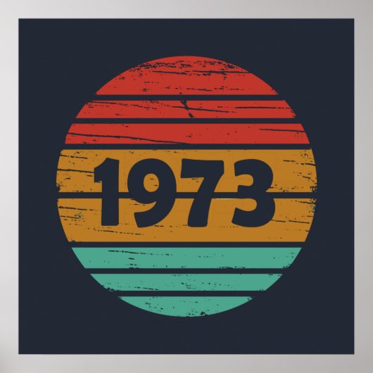 1973年生まれのヴィンテージ50歳の誕生日 ポスター (正面)