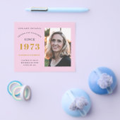 1973年生まれの50歳誕生日招待状 名前 写真付き チラシ (シングル)