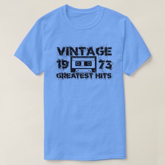 1973年素晴らしヒット・ヴィンテージ・ブラック Tシャツ (デザイン正面)