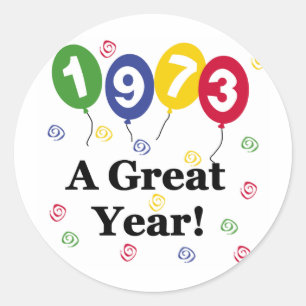 1973年素晴らし誕生日 ラウンドシール
