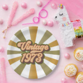 1973年製 ビンテージ 50歳の誕生日ペーパープレート ペーパープレート (パーティー)