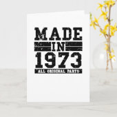 1973年誕生日ヴィンテージことわざ カード (黄色い花)