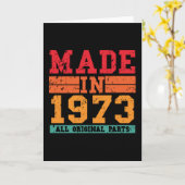 1973年誕生日ヴィンテージことわざ カード (黄色い花)