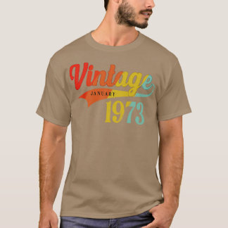 1973年1月誕生日ヴィンテージ1973年1月素晴らし Tシャツ