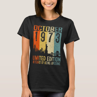 1973年10月49日素晴らし生49歳 Tシャツ