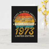 1973年2月48素晴らし日誕生日 カード (黄色い花)