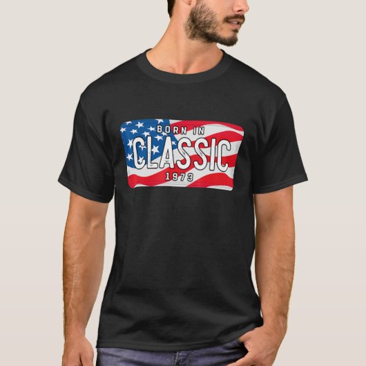 1973年49生まれ歳クラシック車49誕生日 Tシャツ (正面)