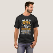 1973年5月ヴィンテージ49日誕生日49歳の贈り物F Tシャツ (正面フル)