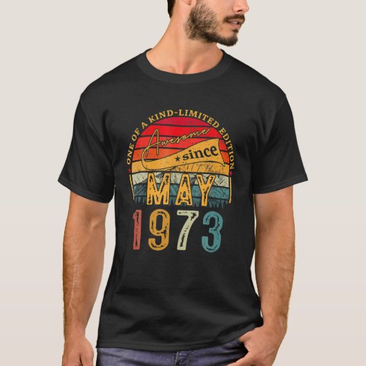 1973年5月以素晴らし来49歳ギフト49歳バレ Tシャツ (正面)