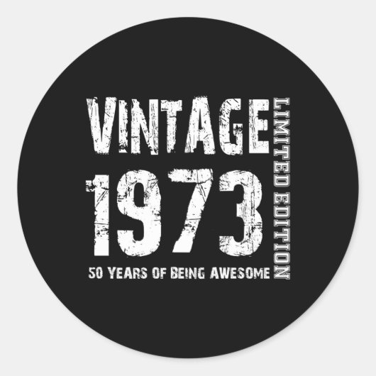 1973年50素晴らし歳 ラウンドシール (正面)