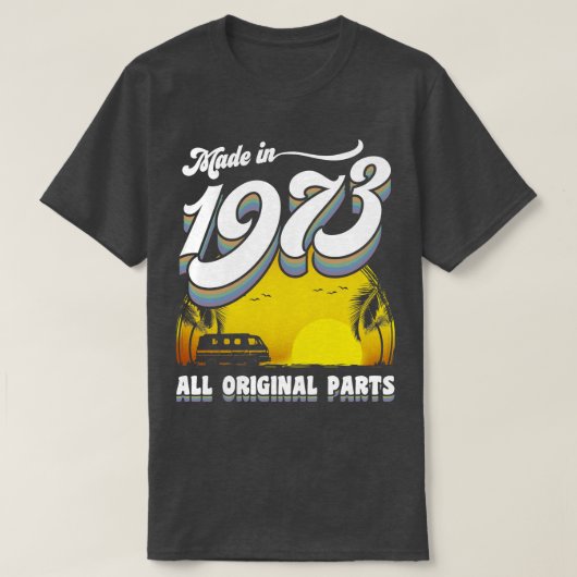1973年50誕生日ギフト50歳50誕生日 Tシャツ (デザイン正面)