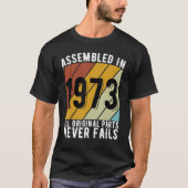 1973年50Biの50歳の誕生日カー生まれファン Tシャツ (正面)
