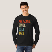 1973年7月以来の驚き49歳のギフト49th Bir Tシャツ (正面フル)