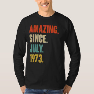1973年7月以来の驚き49歳のギフト49th Bir Tシャツ