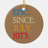 1973年7月49歳おもしろい誕生日以来の叙事詩 セラミックオーナメント (正面)