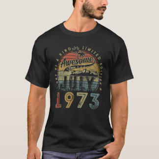 1973年7素晴らし月50誕生日以来50歳 Tシャツ