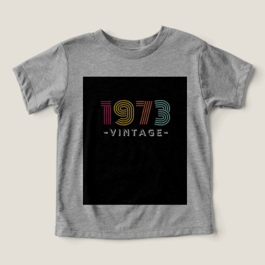1973最高の年のヴィンテージTシャツ – レトロスタイルCl (デザイン正面)