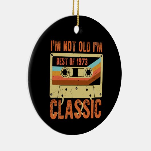 1973最高の 50歳のギフト男性BDay 50誕生 セラミックオーナメント (右)