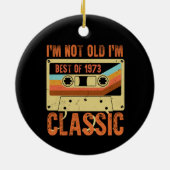 1973最高の 50歳のギフト男性BDay 50誕生 セラミックオーナメント (裏面)