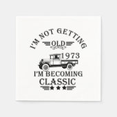 1973生まれ年のヴィンテージ生誕生月贈り物 スタンダードカクテルナプキン (正面)