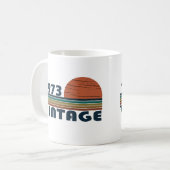 1973生まれ年のヴィンテージ誕生日ギフト コーヒーマグカップ (正面左)