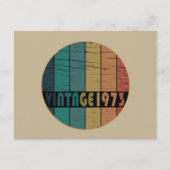 1973生まれ年のヴィンテージ誕生日ギフト シーズンポストカード (正面)