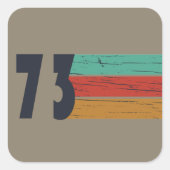 1973生まれ年のヴィンテージ誕生日ギフト スクエアシール (正面)