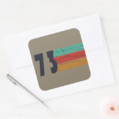 1973生まれ年のヴィンテージ誕生日ギフト スクエアシール (封筒)
