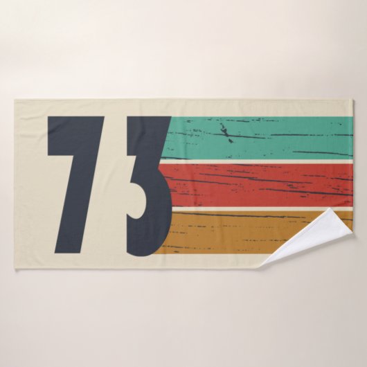 1973生まれ年のヴィンテージ誕生日ギフト バスタオル (バスタオル)