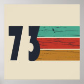 1973生まれ年のヴィンテージ誕生日ギフト ポスター (正面)