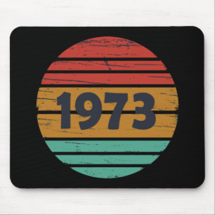 1973生まれ年のヴィンテージ誕生日ギフト マウスパッド