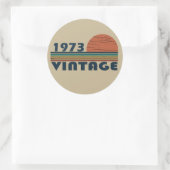 1973生まれ年のヴィンテージ誕生日ギフト ラウンドシール (バッグ)