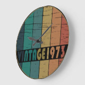1973生まれ年のヴィンテージ誕生日ギフト ラージ壁時計 (傾斜)