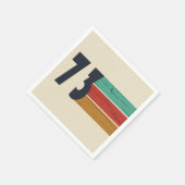 1973生まれ年のヴィンテージ スタンダードカクテルナプキン (角)