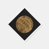 1973生まれ年のヴィンテージ スタンダードカクテルナプキン (角)