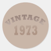 1973生まれ年のヴィンテージ ラウンドシール (正面)