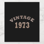 1973生まれ年のヴィンテージ ワインラベル (シングルラベル)
