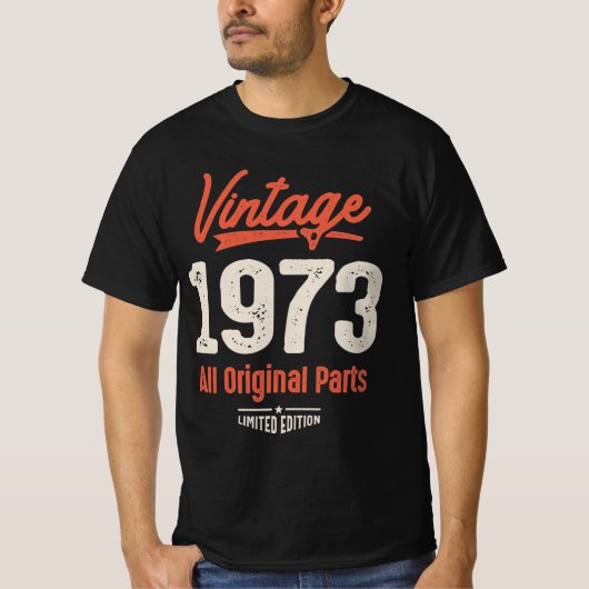 1973生まれ年のヴィンテージ- 49誕生日レトロクラシック Tシャツ (正面)