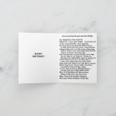 1973生まれ年の誕生日おもしろい事実 カード (内部)