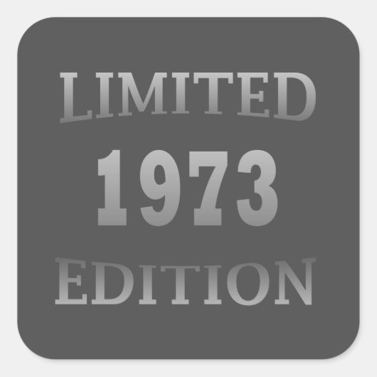 1973生まれ年の誕生日ギフト スクエアシール (正面)