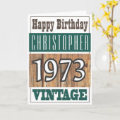 1973生まれ年グリーティングカード カード (黄色い花)