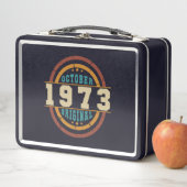 1973生まれ年10月オリジナルレトロ メタルランチボックス (インサイチュ)