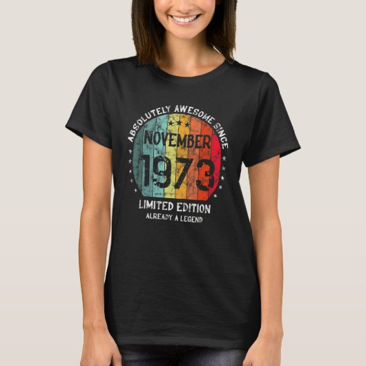 1973素晴らし年11月の男性の女性Bから絶対 Tシャツ (正面)